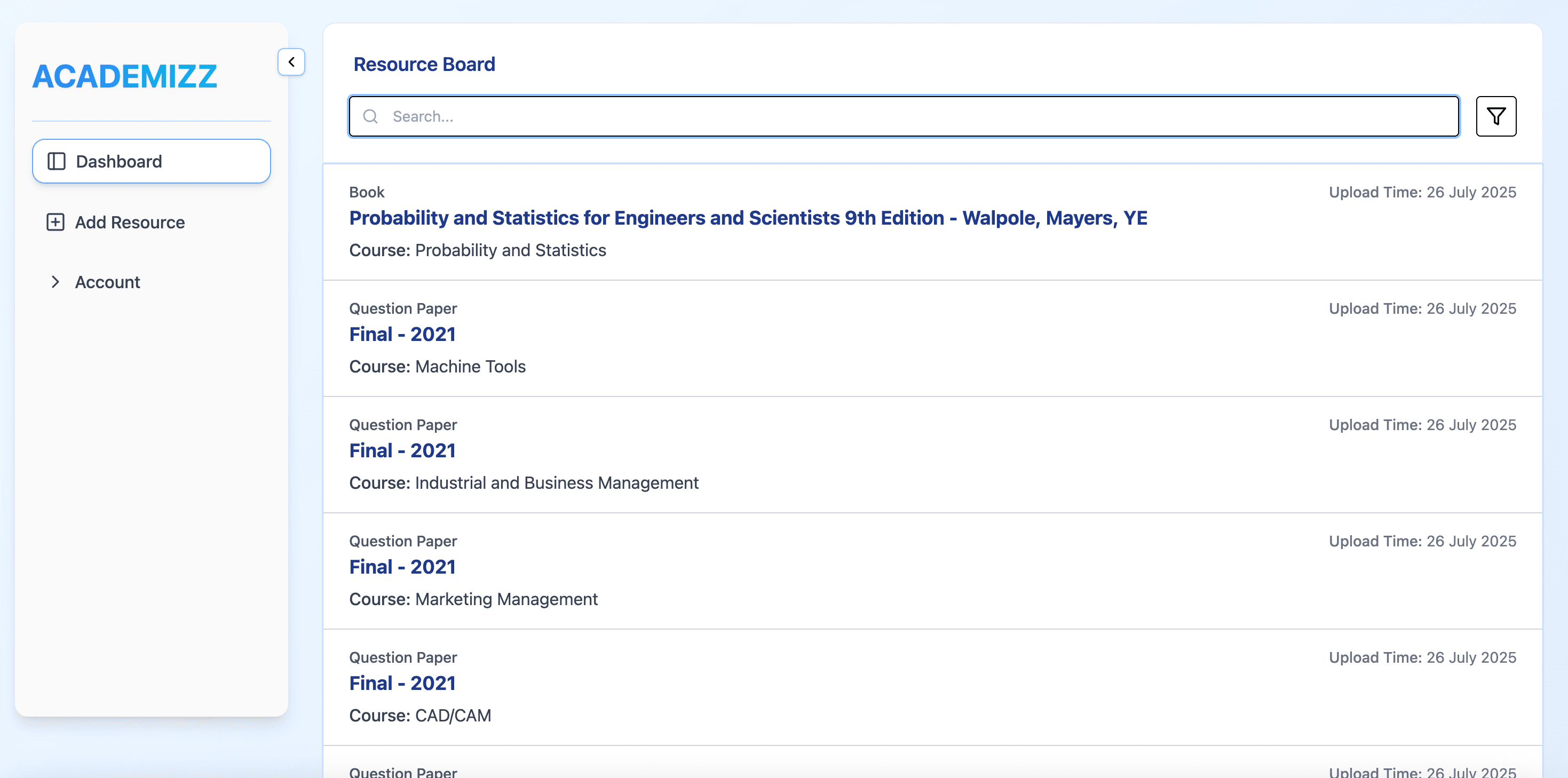 Academizz App Preview
